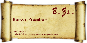 Borza Zsombor névjegykártya