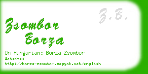 zsombor borza business card